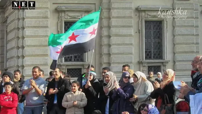 Турин манифестация в поддержку Сирии