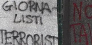 Надписи на стенах Турина: протесты NO TAV и свобода арестованным Надписи на элитных улицах Турина