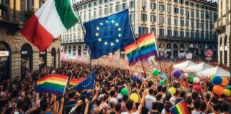 Запечатлевая историю: фото и видео с гей парада ЛГБТ в Турине, Италия, 2016 Гей парад в Турине