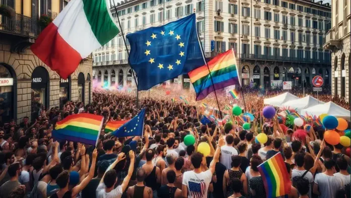 Гей парад в Турине