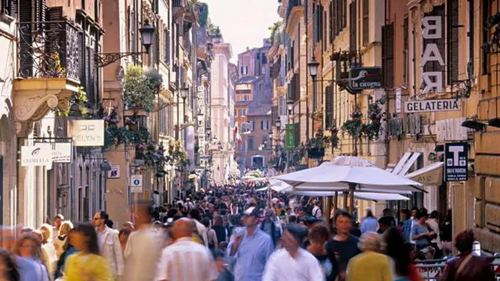 Торговые улицы Рима Италия