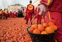 Адреналин и веселье: Битва апельсинов 2018 в Италии Битва апельсинов в Италии Карнавал 2018 года в Ивреа уникальное историческое событие