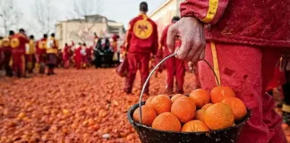 Адреналин и веселье: Битва апельсинов 2018 в Италии Битва апельсинов в Италии Карнавал 2018 года в Ивреа уникальное историческое событие