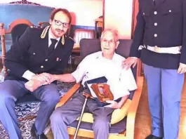 Полицейский из Турина ветеран ВОВ отпраздновал 100 летие