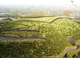 Экологический холм в Турине будет поглощать углекислый газ Экологическая гора-губка в Турине будет поглощать углекислый газ.