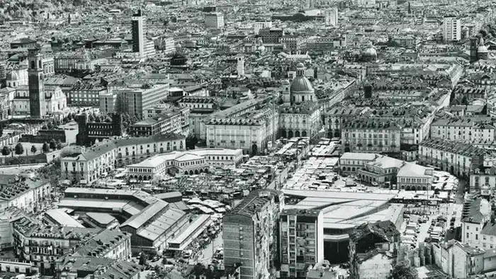 Старинные фотографии Турина рынок Порта Палаццо