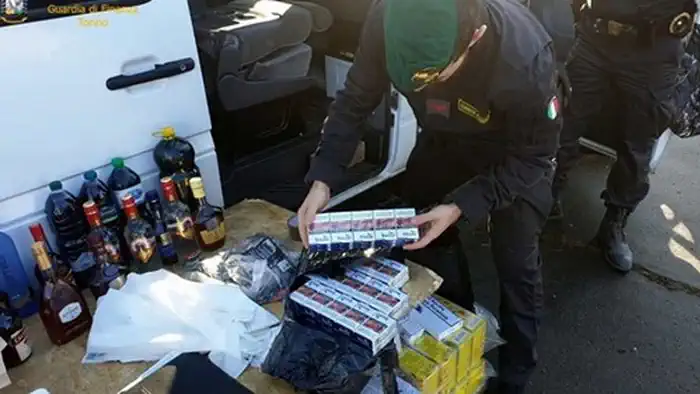 Конфискация продуктов из Молдовы в Турине полицией