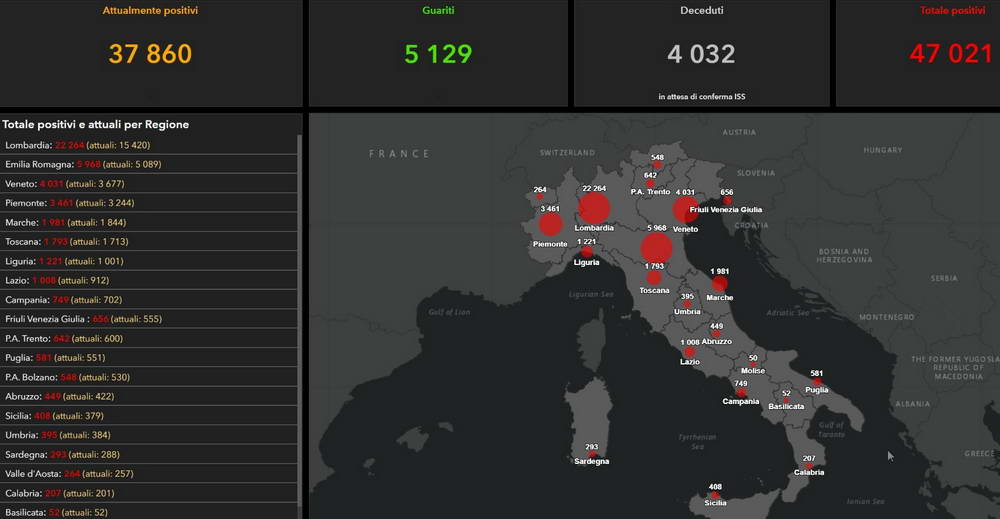 Коронавирус, ситуация в Италии: графики и карты