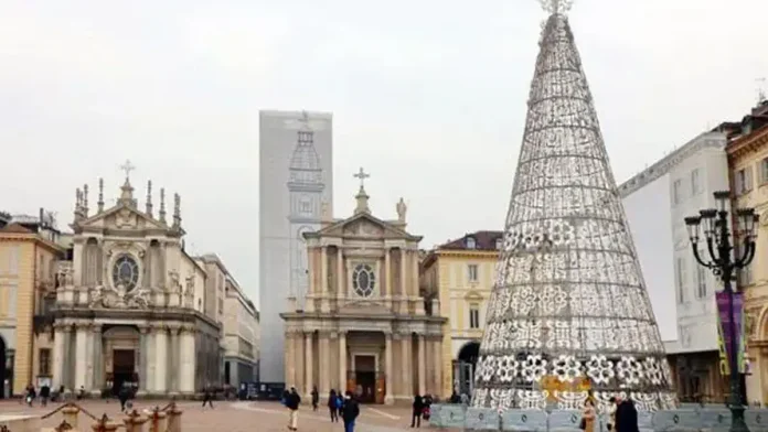 Рождественские огни в Турине 2 декабря
