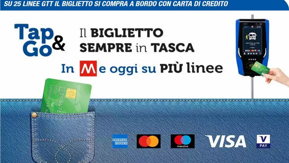 В Турине оплата проезда бесконтактной банковской картой или смартфоном