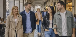 Выходные дни в Турине куда пойти Выходные в Турине куда пойти маршрут центр Турина Вид на исторический центр Турина в выходной день, люди гуляют под аркадами, уютная атмосфера без толпы.