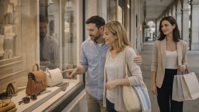 roskoshnaya-moda-turin-butiki Роскошные бутики в центре Турина: витрины и галереи Витрины люксовых брендов в центре Турина, аккуратная архитектура и спокойная атмосфера дорогих покупок