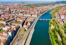 Где находится Турин? Местоположение и особенности География Италии - Где находится Турин Вид с дрона