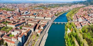 Где находится Турин? Местоположение и особенности География Италии - Где находится Турин Вид с дрона