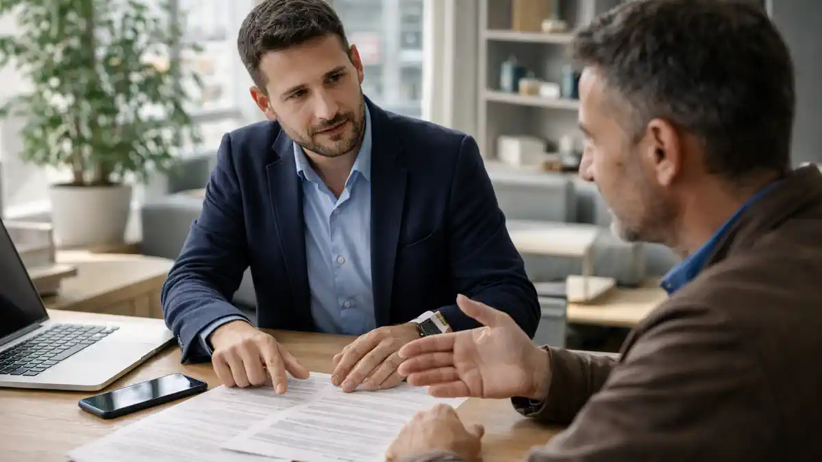 INPS и INAIL в Италии - социальная защита и страхование
 консультации по документам в Италии: специалист объясняет сервисы INPS/INAIL, на столе документы без читаемых данны