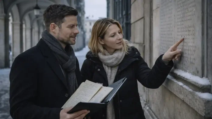 Нострадамус в Турине: исследователь читает старую надпись в зимнем Турине