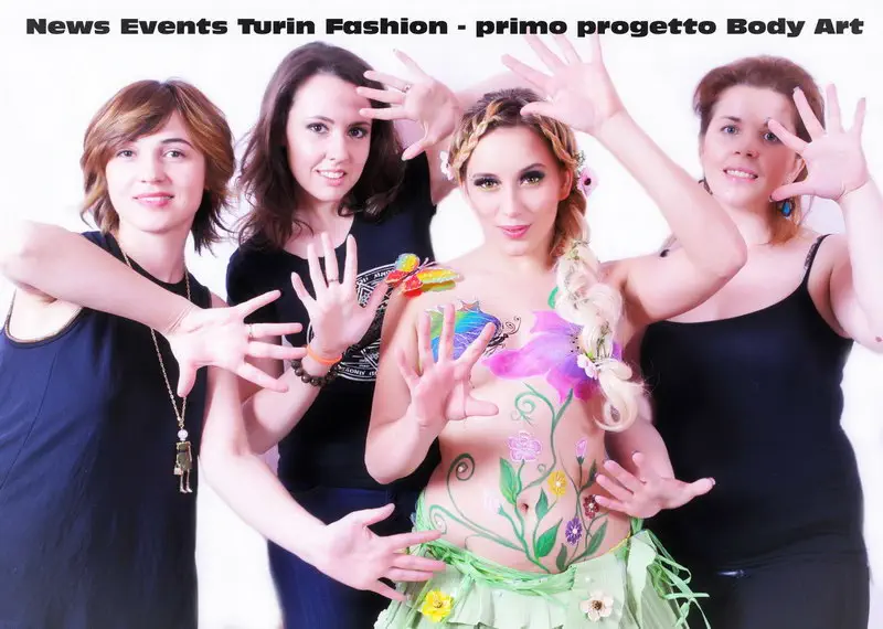 Группа News Events Turin Fashion в первом проекте БодиПейнтинга в Италии Турин