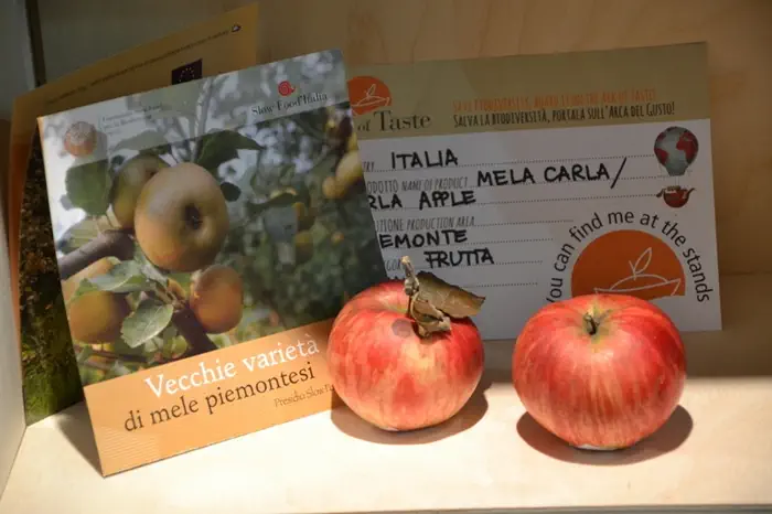 Яблоки на салоне вкуса в Турине
