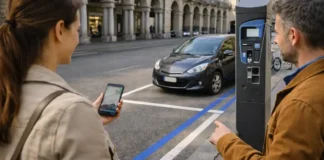 Парковки в Турине: зоны, цены, ZTL и бесплатные варианты без штрафов Парковки в Турине: типичная разметка и правила стоянки Наглядный пример разметки и парковочной ситуации в городе