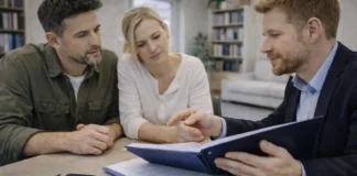 Итальянское гражданство по браку в 2026: сроки, экзамен B1, справка о несудимости и подача онлайн Итальянское гражданство по браку в 2026 Супружеская пара заполняет документы на гражданство, рядом паспорт и папка с бумагами, без читаемого текста, итальянская атмосфера