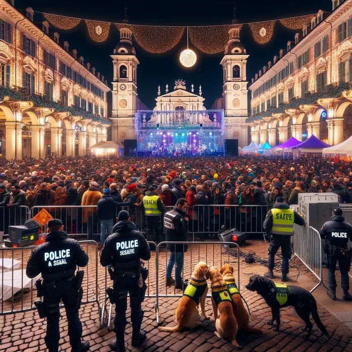 Новый год в Турине под знаком безопасности под охраной полиции