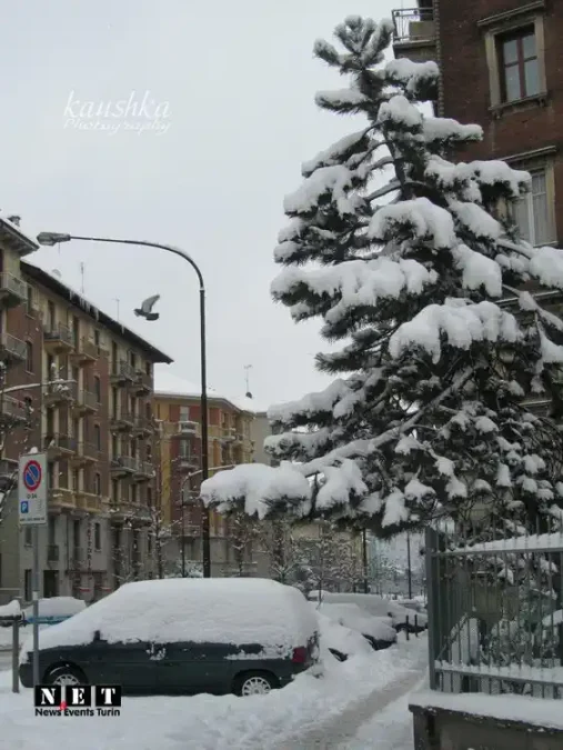 Большой снегопад в Турине