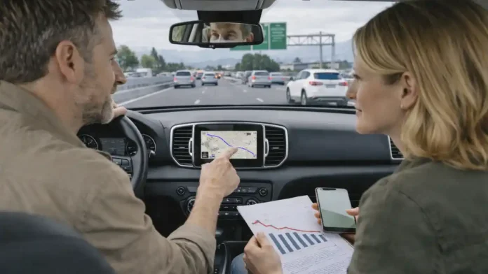 italia-probki-turin-autostrada Пробки на автомагистрали рядом с Турином - как вернуться домой без заторов Современная Италия, автомобили на подъезде к Турину, спокойная атмосфера, навигатор и дорожные указатели