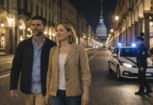 Безопасность в Турине ночью: где гулять спокойно и каких районов избегать Безопасность в Турине ночью - советы и районы Ночной Турин в мягком уличном свете, спокойная центральная улица и видимые патрули