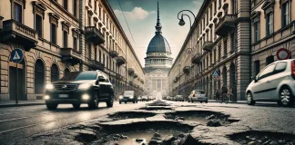 Турин: Проблема дорожных ям и её последствия для горожан Турин: Проблема дорожных ям и её последствия для горожан