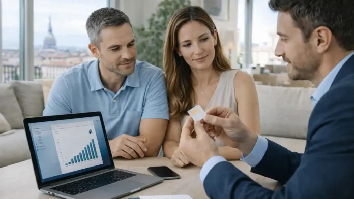 SIM-карта и домашний интернет в Италии в Турине Современная бытовая сцена в Турине: настройка Wi-Fi дома и выбор SIM-карты для мобильного интернета