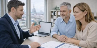 Судебные аукционы недвижимости в Турине и Милане: как купить дешевле и не попасть на риски Судебные аукционы недвижимости в Турине и Милане Деловая сцена консультации по покупке жилья через торги, спокойная атмосфера, без текста и логотипов