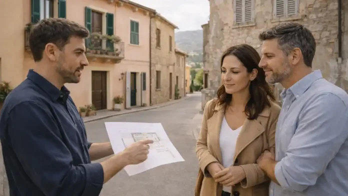 dom-za-1-evro-italia-ollolai-realnost Дом за 1 евро в Италии: ремонт и покупка в небольшом городе Нейтральная сцена консультации по покупке и ремонту старого дома в Италии, без текста и брендов, современная атмосфера