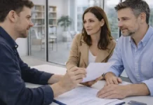 Миграционная политика Италии: семейное воссоединение на новых условиях Воссоединение семьи в Италии: документы и новые правила Нейтральная сцена консультации по документам в Италии, без логотипов и текста