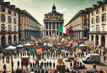 Общенациональная забастовка в Италии: причины и возможные последствия Протестующие на забастовке в Турине против бюджетной манёвры правительства