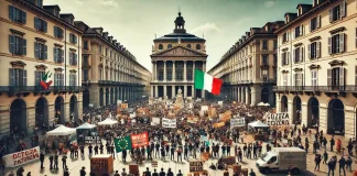 Забастовка в Италии 29 ноября: что происходит, как проверить транспорт и что делать в Турине Протестующие на забастовке в Турине против бюджетной манёвры правительства