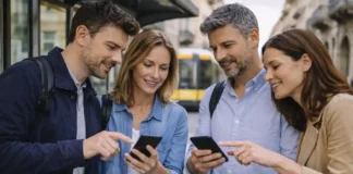 Доклад Censis 2024: почему Италия устала от Европы и что это значит для жизни, работы и будущего Доклад Censis 2024 об Италии - скепсис к ЕС и настроение общества Турин, повседневная городская сцена: люди разных возрастов читают новости на телефонах у трамвайной остановки