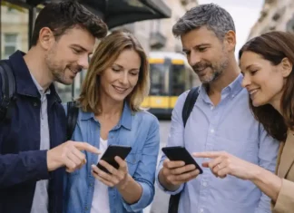 Доклад Censis 2024: почему Италия устала от Европы и что это значит для жизни, работы и будущего Доклад Censis 2024 об Италии - скепсис к ЕС и настроение общества Турин, повседневная городская сцена: люди разных возрастов читают новости на телефонах у трамвайной остановки