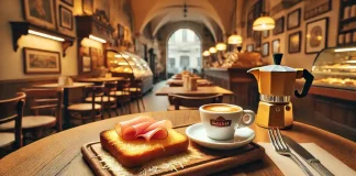 Где в Турине можно попробовать лучшие тосты: рейтинг Золотистый тост с сыром и ветчиной на тарелке в кафе Турина