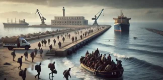 Как Италия сократила число мигрантских лодок Мигранты прибывают на берег Лампедузы