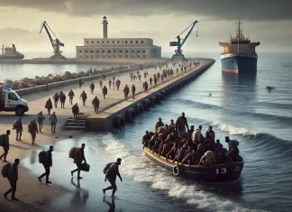 Как Италия сократила число мигрантских лодок Мигранты прибывают на берег Лампедузы