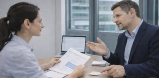 CAF в Турине: как оформить ISEE, 730 и льготы на жилье без ошибок CAF в Турине: оформление ISEE и документов на льготы Консультация в центре помощи по документам в Турине, аккуратная офисная сцена