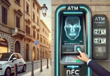 Банкоматы в Италии исчезают? Как изменятся способы снятия наличных Современный банкомат в Италии с технологией NFC и распознаванием лица