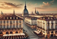 11 удивительных фактов о Турине, которые вас поразят! Панорамный вид на центр Турина с Моле Антонеллиана и историческими зданиями