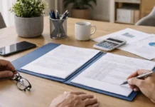 Наследство в Италии без мошенников: чему учит история пенсионерки из Турина Наследство в Италии - документы и банковские риски для семьи Нейтральная сцена: стол с папкой документов и банковскими выписками без читаемых данных, рука держит ручку над листом, спокойная домашняя атмосфера в Турине