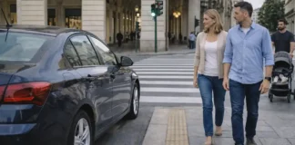 Приложение для борьбы с неправильной парковкой: возможно ли его внедрение в Италии? Неправильная парковка в Италии: авто на тротуаре и городской контроль Городская улица в Италии, пример неправильной парковки и тема контроля стоянки, нейтральный документальный кадр