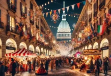 События Турина в феврале 2025: полный календарь мероприятий Праздничная атмосфера в центре Турина: огни, карнавал, ярмарки и уличные представления в феврале 2025 года