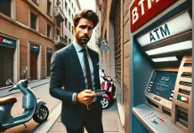 Холодный душ для клиентов банков в Италии (Bancomat Italia): снятые деньги могут потребовать вернуть Клиент банкомата возвращает наличные по требованию банка в Италии