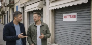 Закрытые магазины в Barriera di Milano (Турин): почему витрины пустеют и что будет с районом Закрытые магазины в Barriera di Milano Турин - пустующие витрины и причины Улица Barriera di Milano днем, закрытые витрины и вывески аренды, спокойная городская сцена, акцент на изменениях района.