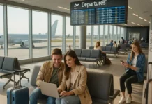 Wi-Fi в аэропортах Италии в 2025 году: как подключиться к бесплатному интернету в Турине и других городах Пассажиры используют бесплатный Wi-Fi в аэропорту Турина Caselle в Италии