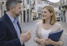 Бьелла (Biella, Биелла): неизвестный Пьемонт, жизнь, недвижимость и реальные возможности после покупки Бьелла в Пьемонте - жизнь и недвижимость Спокойная улица города Бьелла, Италия, без туристов, ощущение реальной жизни